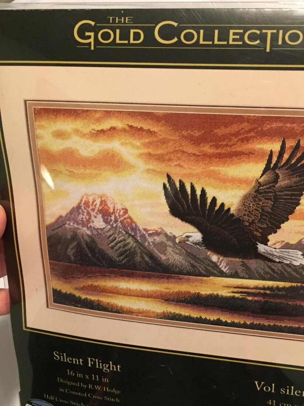 Vtg Dimensions Gold Collection Kit Silent Flight 35165 Eagle Cross Stitch New
